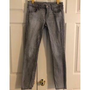 American Eagle Super Stretch Gray Jeggings Size 8